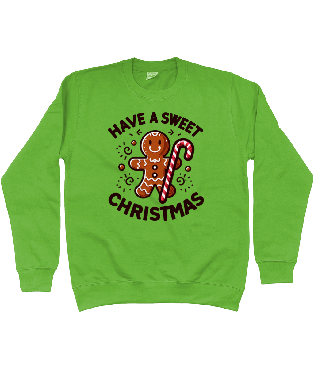 Sweat Sweet Christmas: Gingerbread Man Sweatshirt with Candy Cane