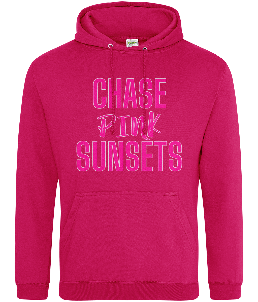 Chasing Pink Sunsets Hoodie, Available in 8 eye catching Colours