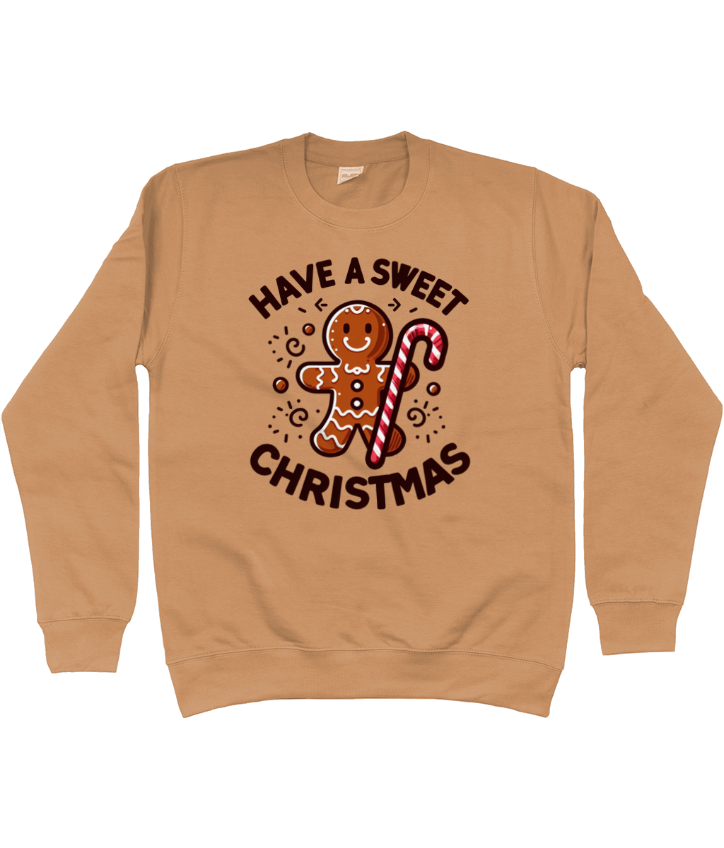 Sweat Sweet Christmas: Gingerbread Man Sweatshirt with Candy Cane