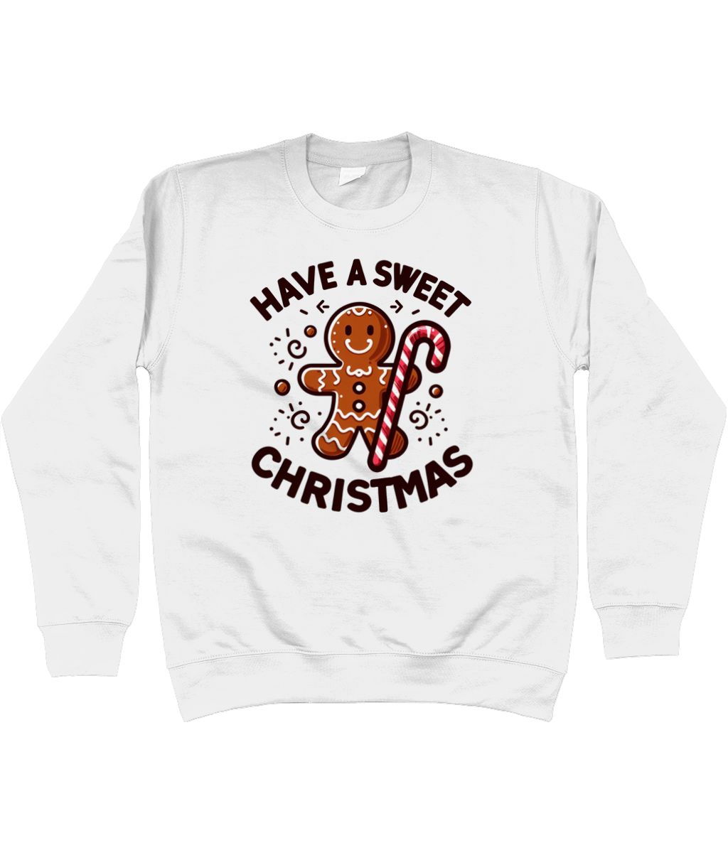 Sweat Sweet Christmas: Gingerbread Man Sweatshirt with Candy Cane