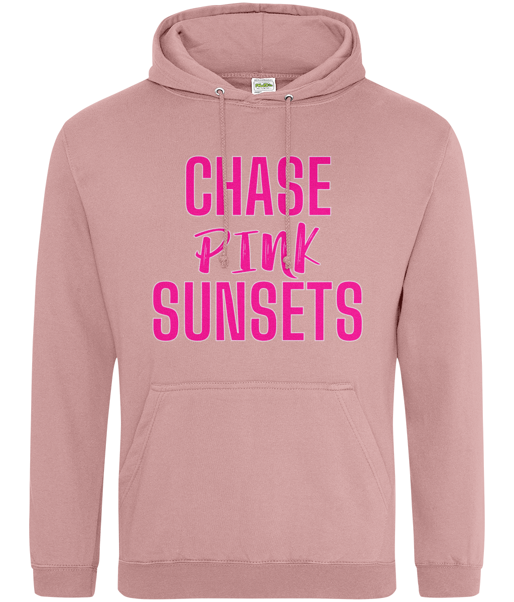 Chasing Pink Sunsets Hoodie, Available in 8 eye catching Colours