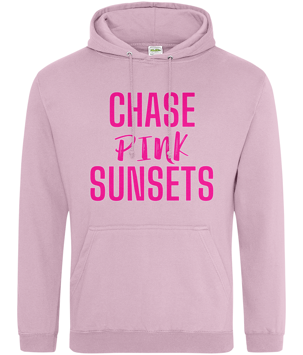 Chasing Pink Sunsets Hoodie, Available in 8 eye catching Colours