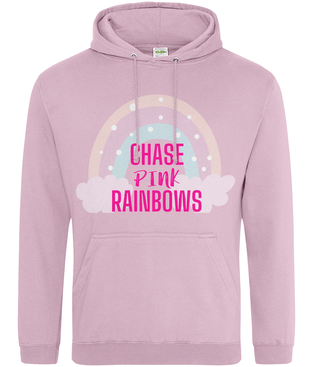 Chase Pink Rainbows Hoodie - Embrace Positivity in Vibrant Pink Hues