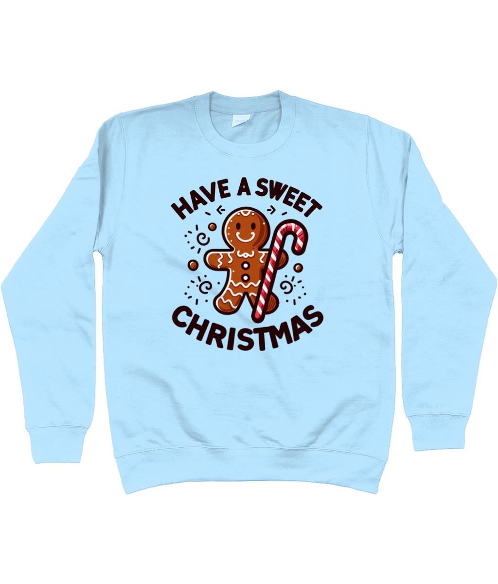 Sweat Sweet Christmas: Gingerbread Man Sweatshirt with Candy Cane