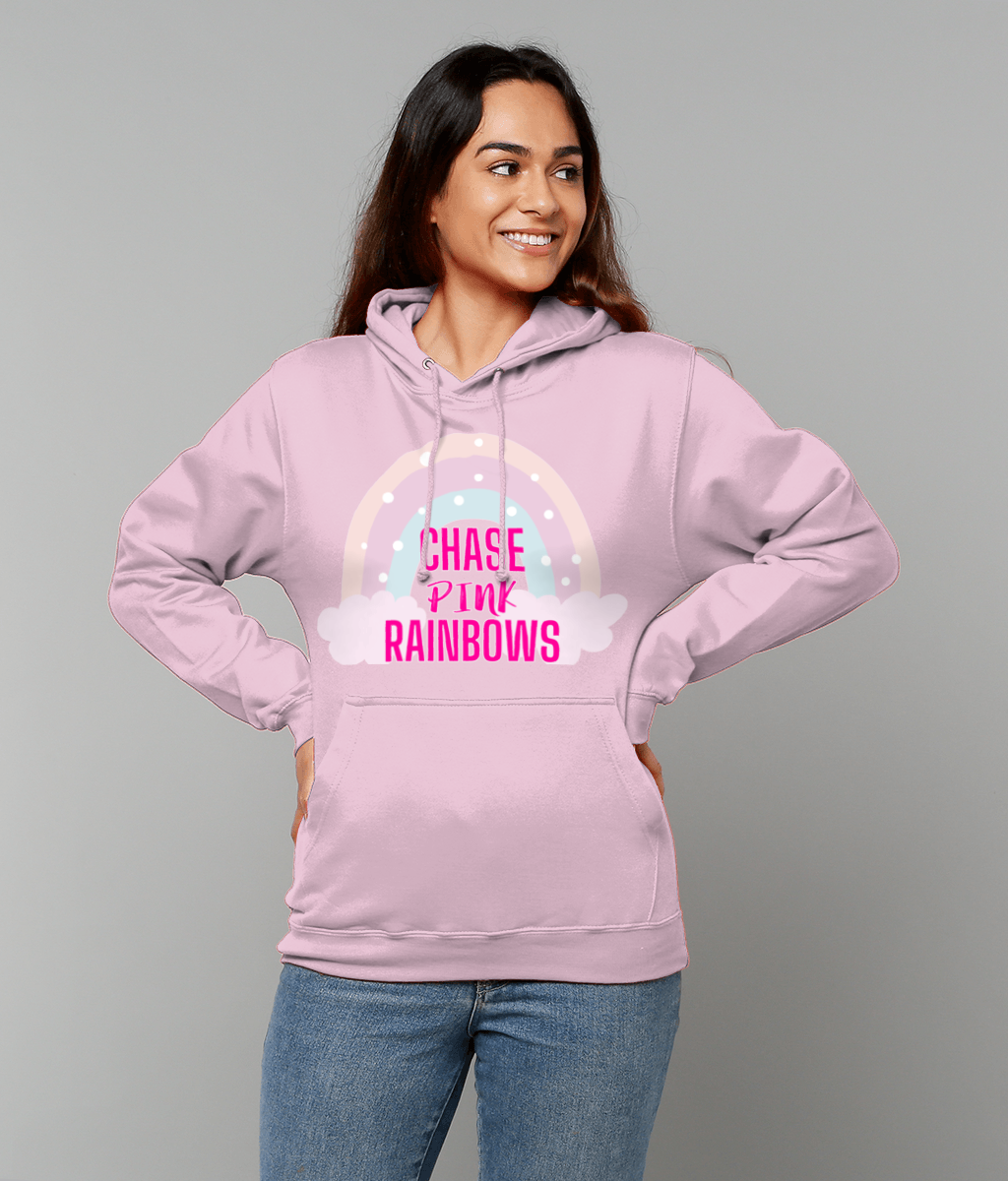 Chase Pink Rainbows Hoodie - Embrace Positivity in Vibrant Pink Hues