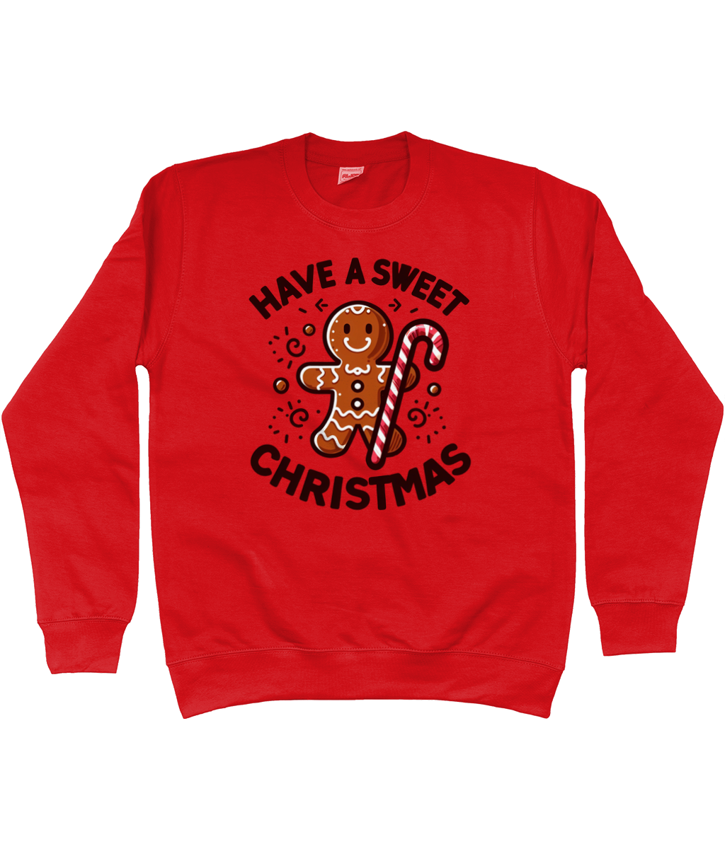 Sweat Sweet Christmas: Gingerbread Man Sweatshirt with Candy Cane