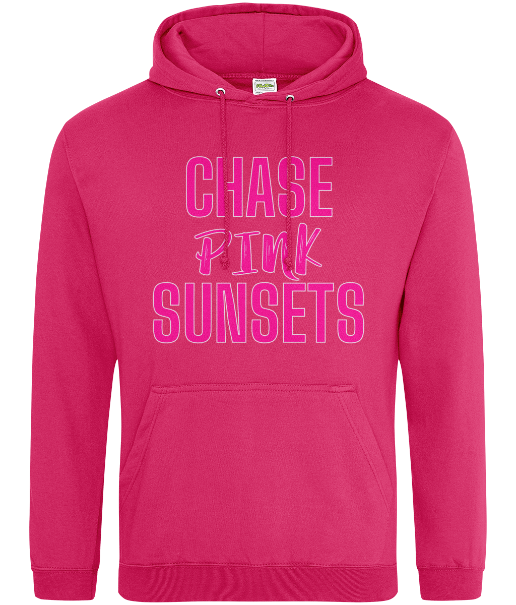 Chasing Pink Sunsets Hoodie, Available in 8 eye catching Colours