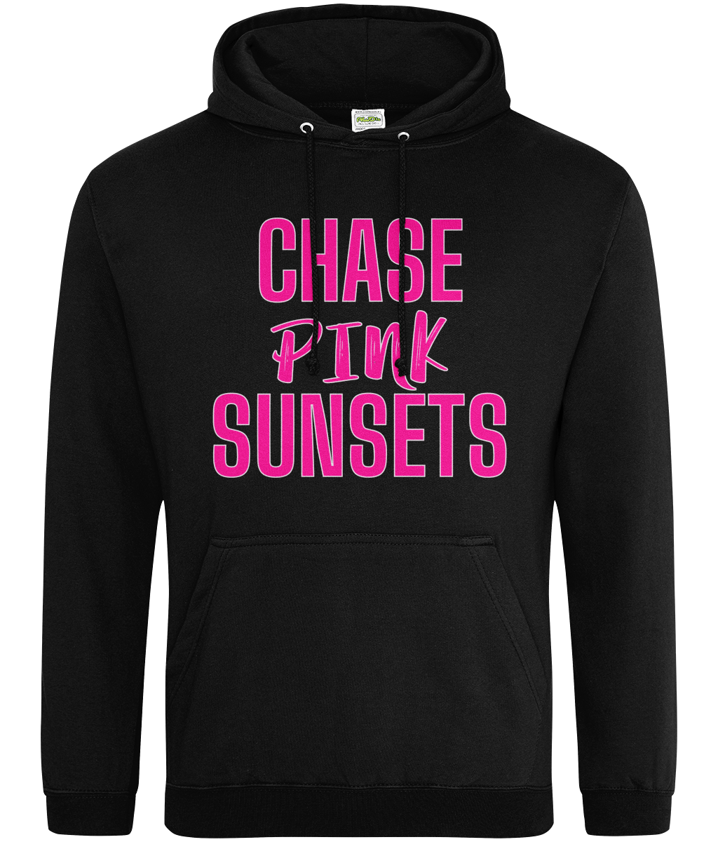 Chasing Pink Sunsets Hoodie, Available in 8 eye catching Colours