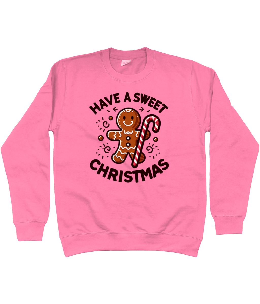 Sweat Sweet Christmas: Gingerbread Man Sweatshirt with Candy Cane