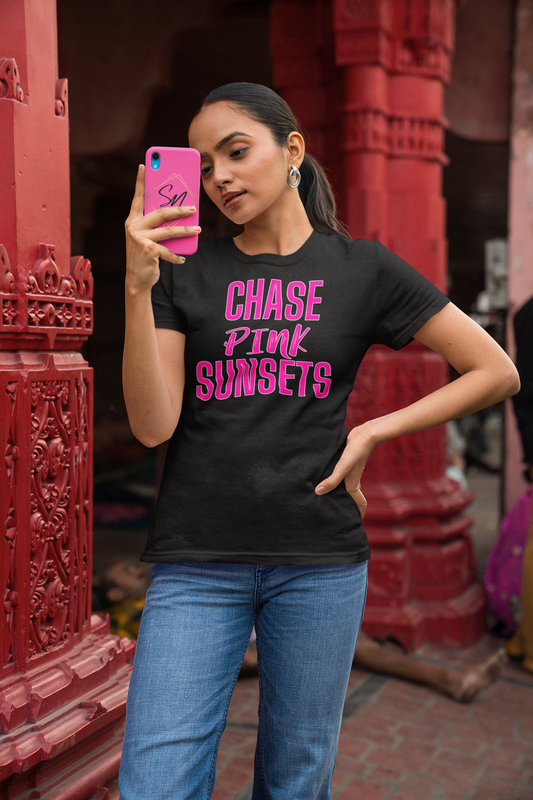 Chasing Pink Sunsets T-Shirt | Dreamy Colours, Magical Vibes