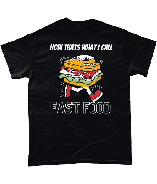 Novelty Black Foodie T-shirt - Fast Food