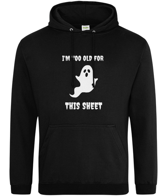 Novelty Ghost Halloween Hoodie - Too Old