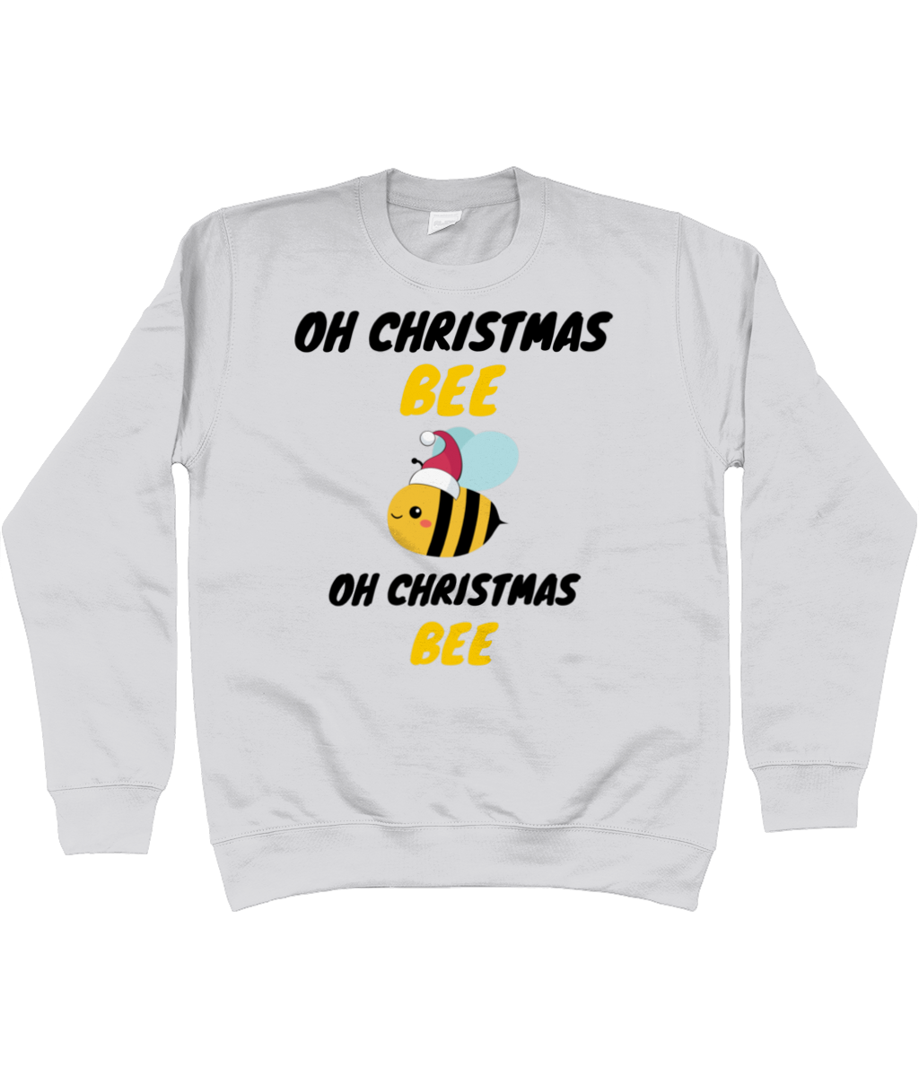 Oh Christmas Bee Sweatshirt, unisex seasonal Christmas Sweater