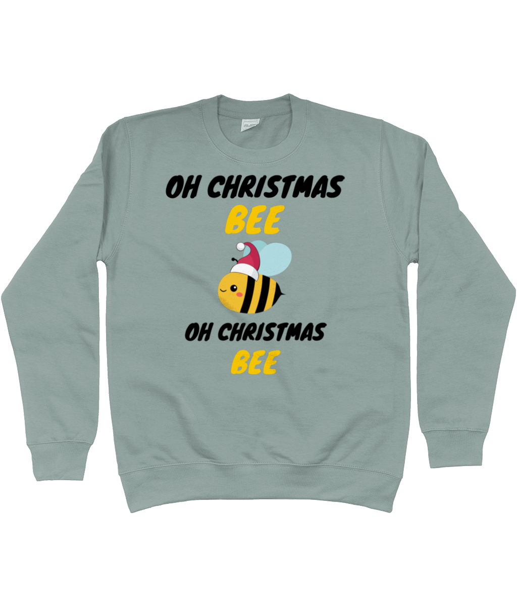 Oh Christmas Bee Sweatshirt, unisex seasonal Christmas Sweater