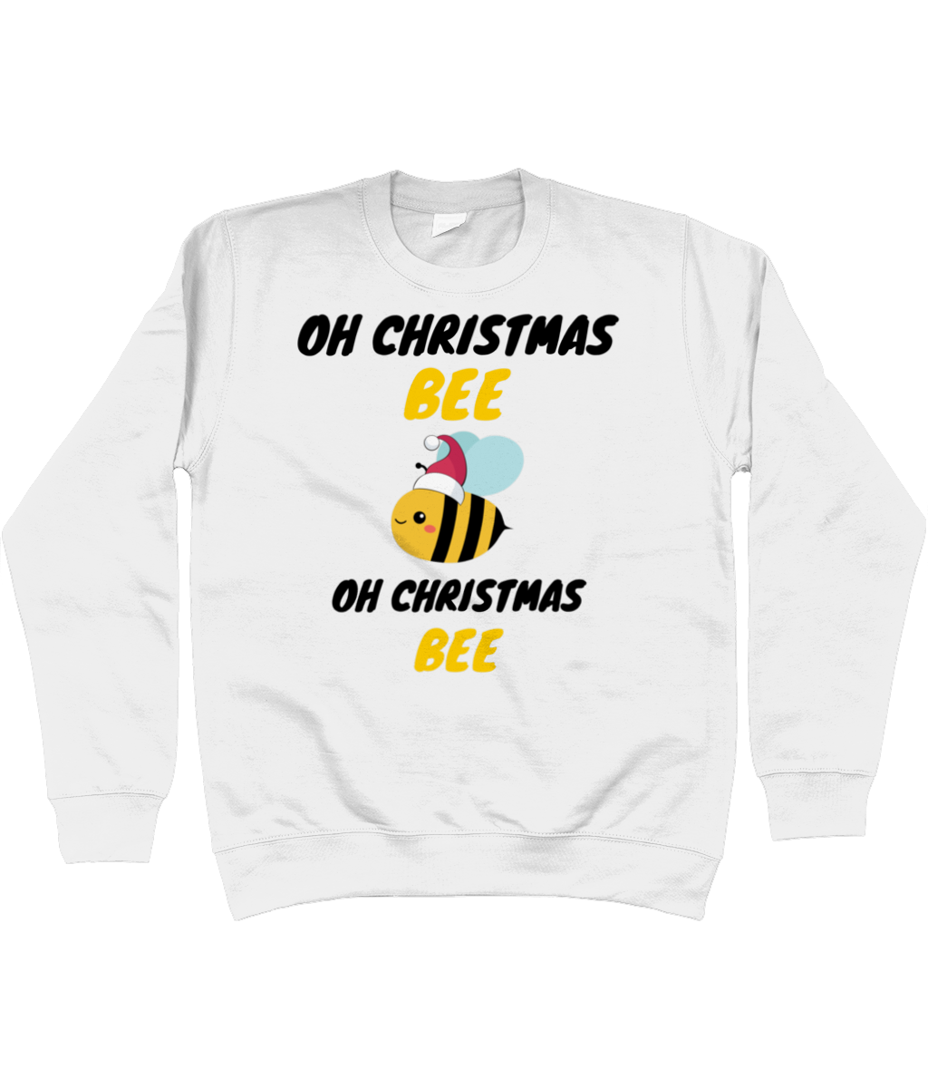 Oh Christmas Bee Sweatshirt, unisex seasonal Christmas Sweater