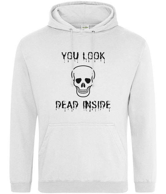 Novelty Halloween Skull Hoodie - You look Dead Inside