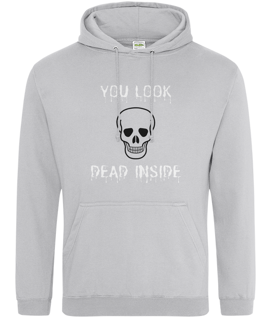 Novelty Halloween Skull Hoodie - You look Dead Inside