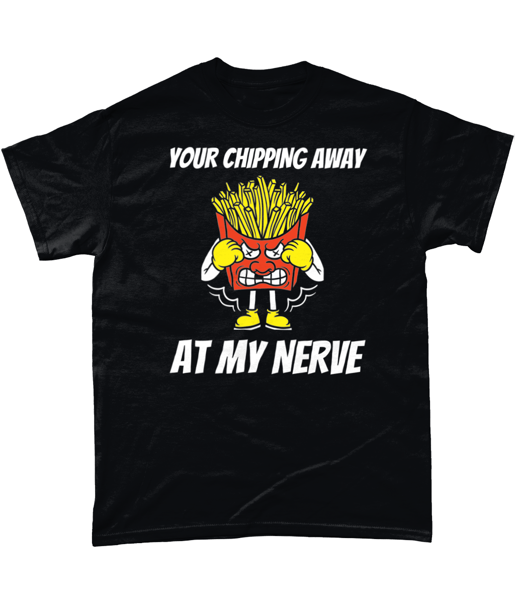 Novelty Black Foodie T-shirt - Chipping Away