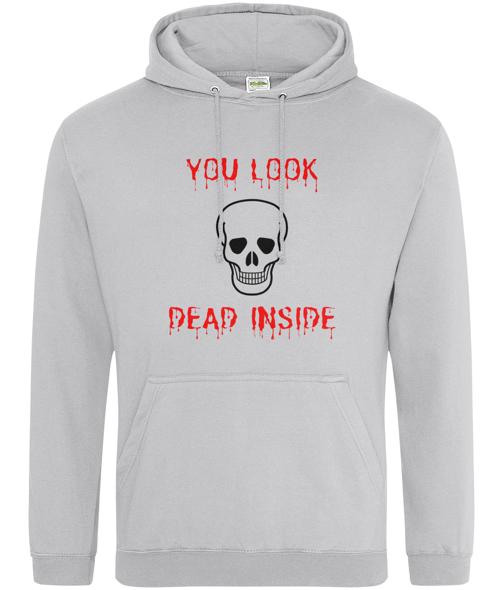 Novelty Halloween Skull Hoodie - You look Dead Inside