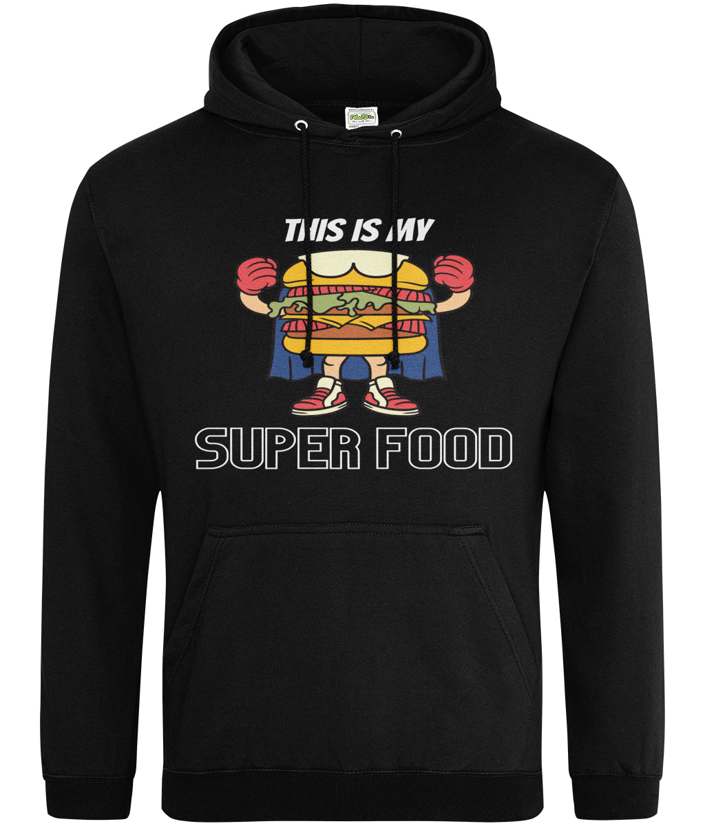 Novelty Black Foodie Hoodie - Super Food