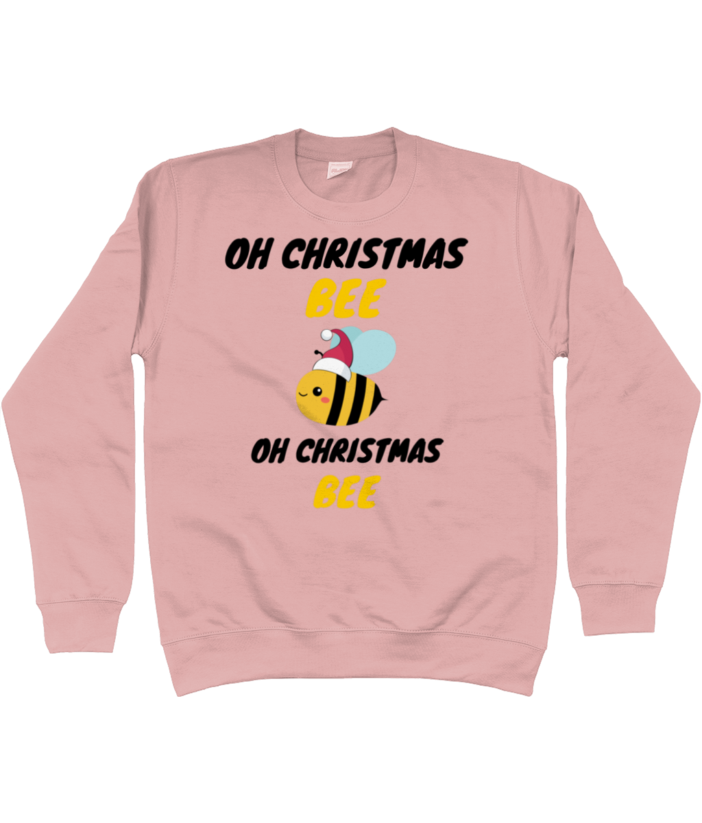 Oh Christmas Bee Sweatshirt, unisex seasonal Christmas Sweater