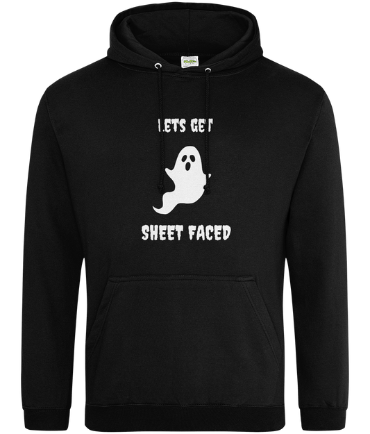 Novelty Ghost Halloween Hoodie - Sheet Faced