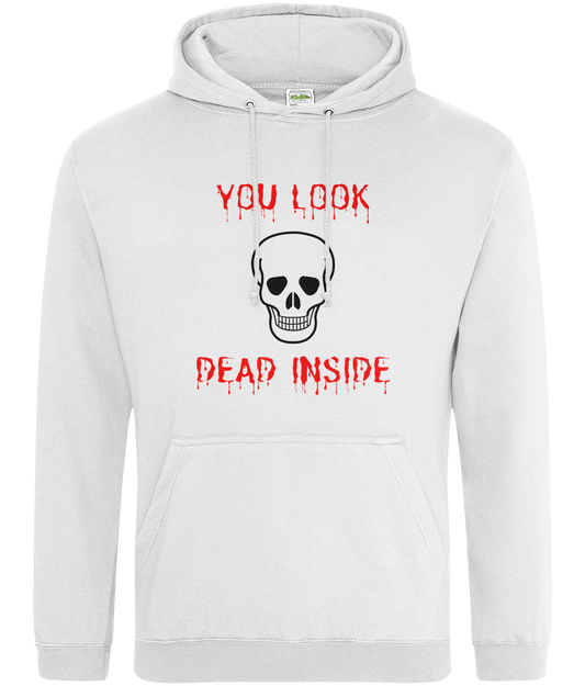 Novelty Halloween Skull Hoodie - You look Dead Inside