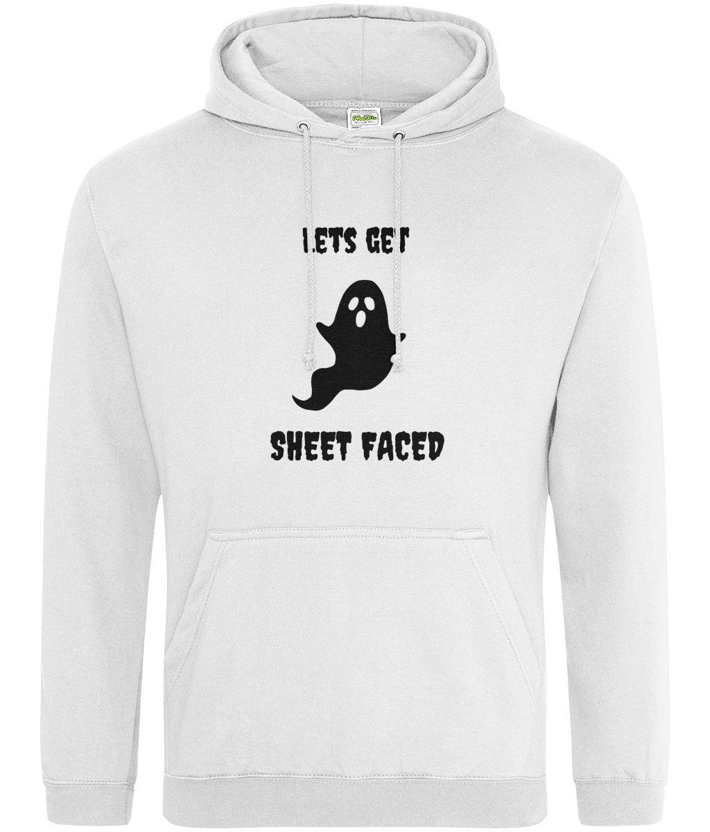 Novelty Ghost Halloween Hoodie - Sheet Faced